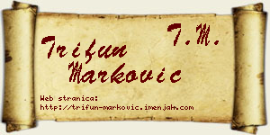 Trifun Marković vizit kartica